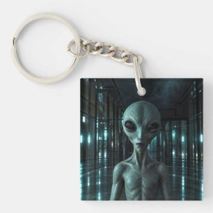 Mysterious Grey Alien Keychain