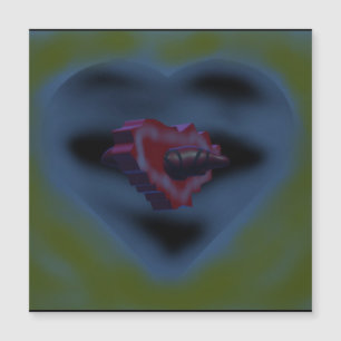 Mysterious hearts art design dark misty colors    