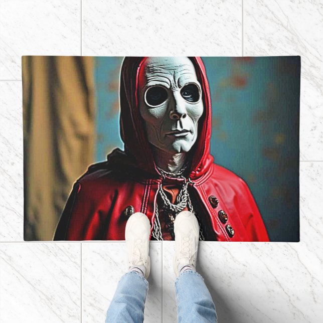 Mysterious Hooded Skull Figure Doormat (Indoor)