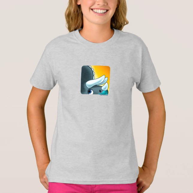 MYSTERIOUS HORNED DINOSAUR by Jeff Willis Art T-Shirt (Front)