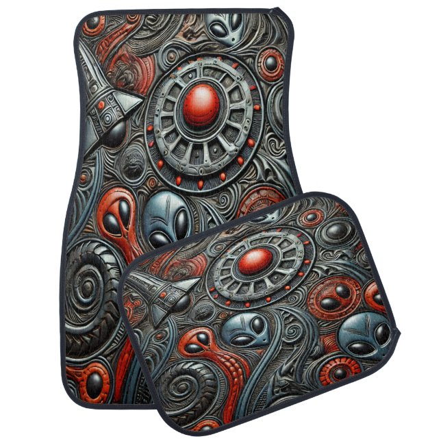 Mysterious, Intricate Alien World Car Floor Mat (Set)