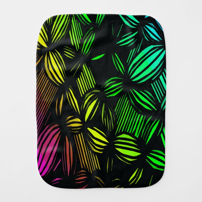 Mysterious lines baby burp cloth (Front)