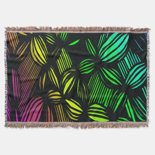 Mysterious lines throw blanket (Front)