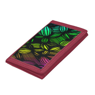 Mysterious lines tri-fold wallet