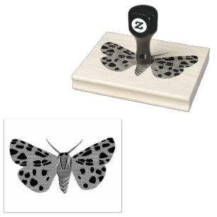 Mysterious Magical Moth Hand Drawn CUSTOMIZE IT Rubber Stamp