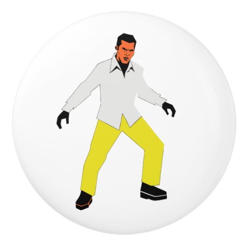 Mysterious man look ceramic knob