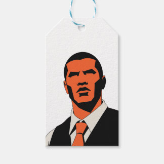 Mysterious man look gift tags