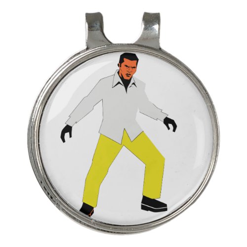Mysterious man look golf hat clip