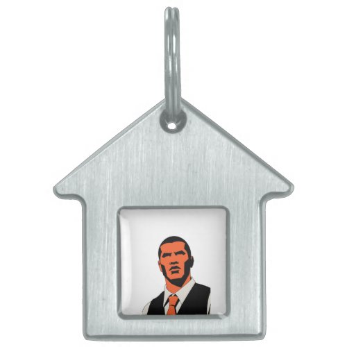 Mysterious man look pet ID tag