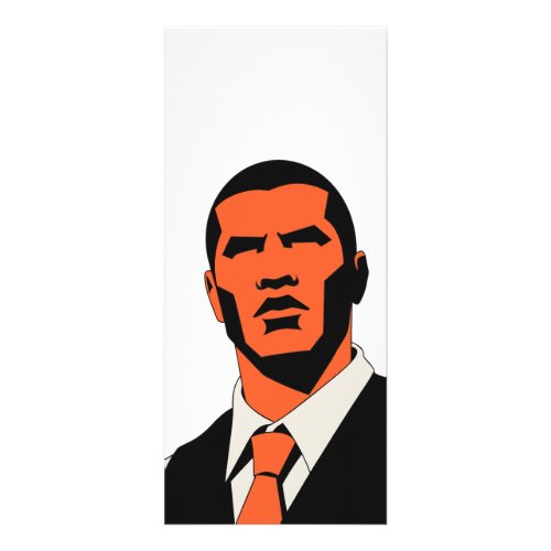 Mysterious man look rack card