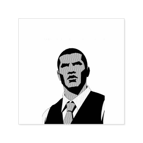 Mysterious man look self-inking stamp