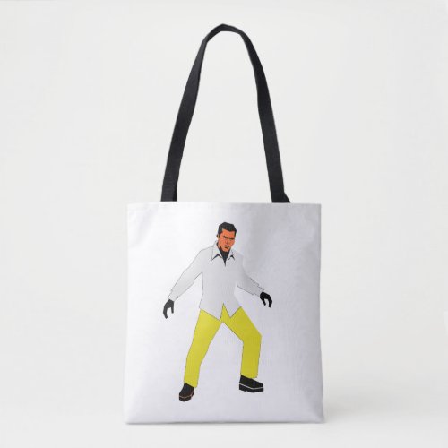 Mysterious man look tote bag