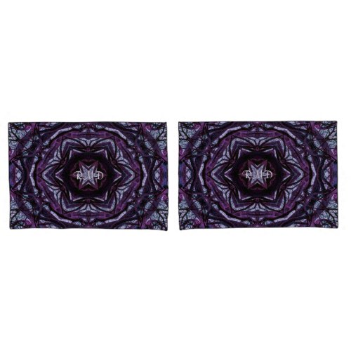 Mysterious Mandala RootsFlowers PurpleMagenta Pillow Case