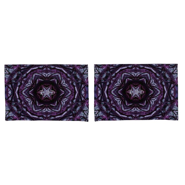 Mysterious Mandala Roots Flowers Purple Magenta Pillow Case (Front-Set)