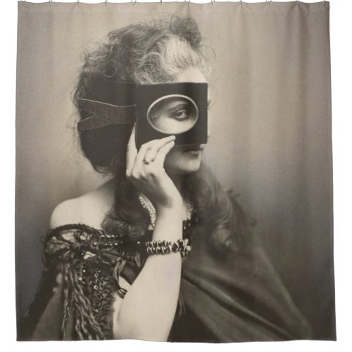 Mysterious Masked Lady Countess Castiglione Shower Curtain
