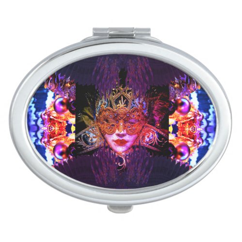 Mysterious masquerade ball beauty mask compact mirror