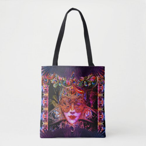 Mysterious masquerade ball beauty mask tote