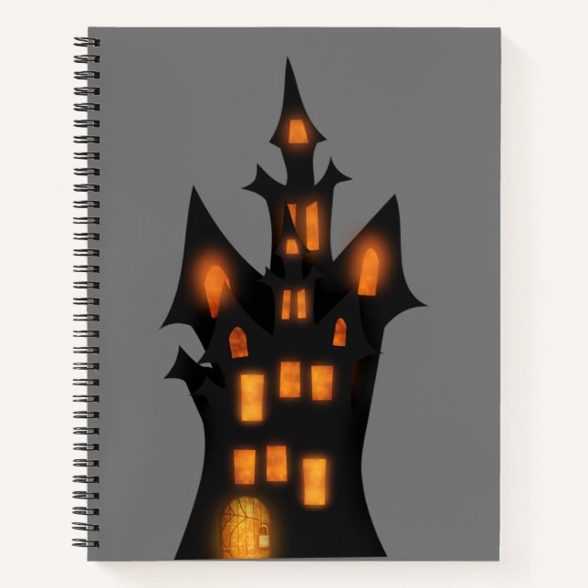 Mysterious Memoirs: Halloween Custom 8.5" x 11" Notebook (Front)