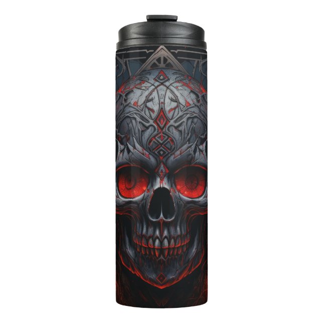 Mysterious Metal Skull Tumbler Wrap | Gothic Skull (Front)
