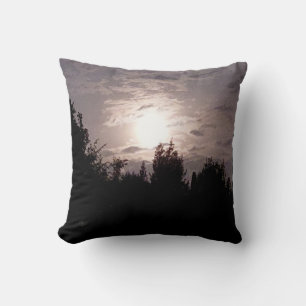 Mysterious Moon Nature Photography Throw Pillow