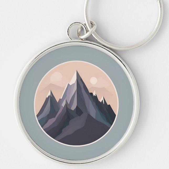 Mysterious Mountains Keychain (Front)