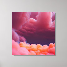 Mysterious pink and orange clouds