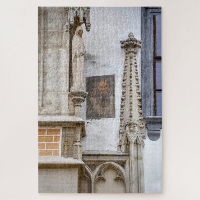 Mysterious Portrait on Old Town Hall, Bratislava Jigsaw Puzzle (Vertical)