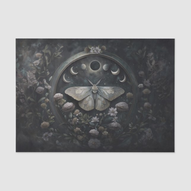 Mysterious Silvery Portal, Solar Eclipse Tissue Paper (Front)