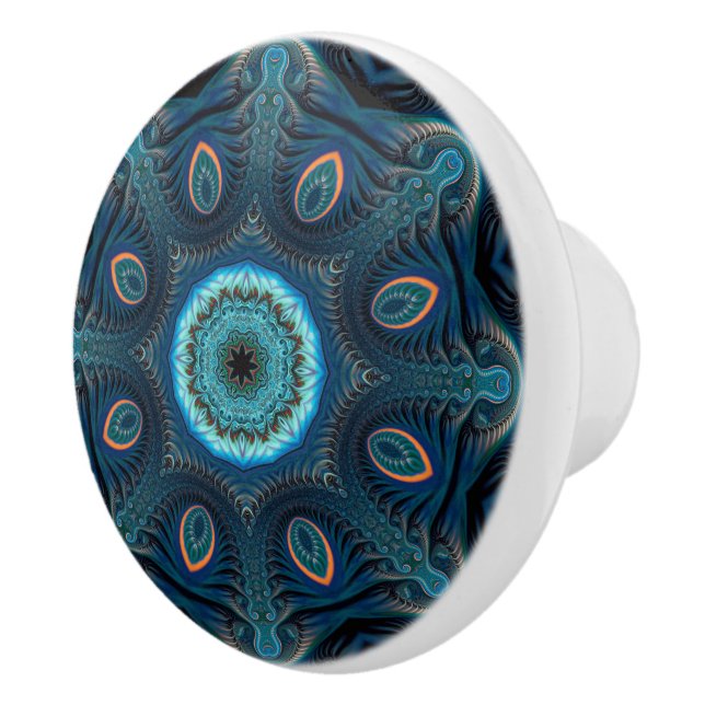 Mysterious Space Mandala  Ceramic Knob (Right)