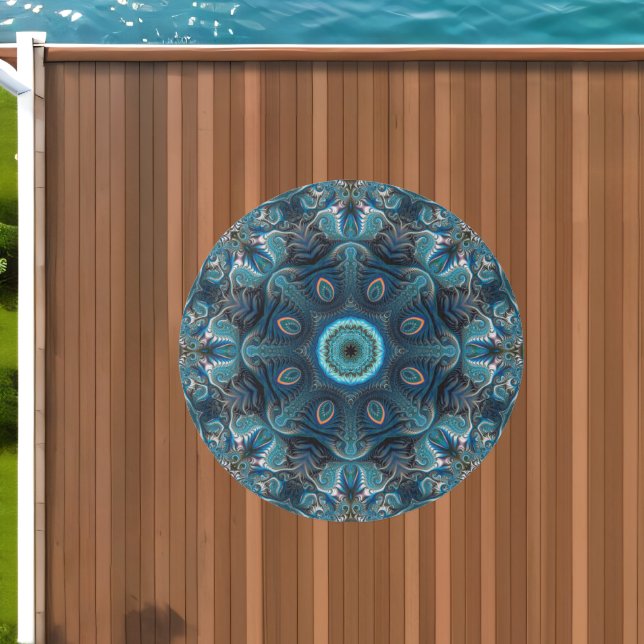 Mysterious Space Mandala  Outdoor Rug (Insitu (Outdoor 1))