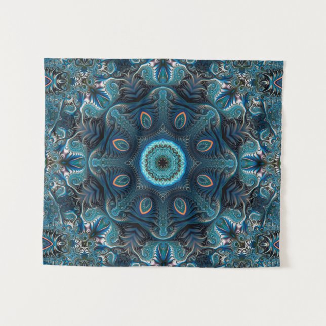 Mysterious space mandala tapestry (Front (Horizontal))