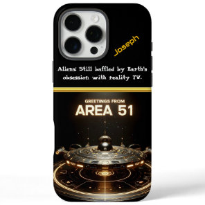 Mysterious Spacecraft Spotted at Area 51 at Night iPhone 16 Pro Max Case