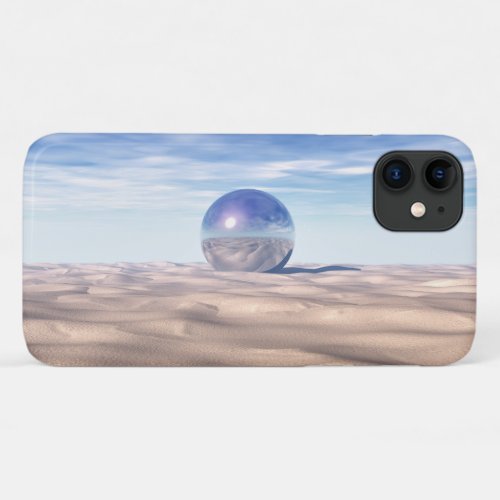 Mysterious Sphere in Desert iPhone 11 Case