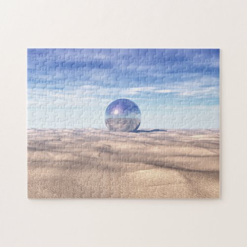 Mysterious Sphere in Desert Jigsaw Puzzle