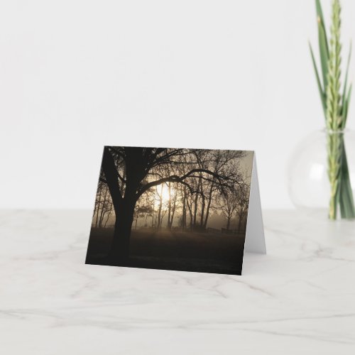 Mysterious sunrise note card