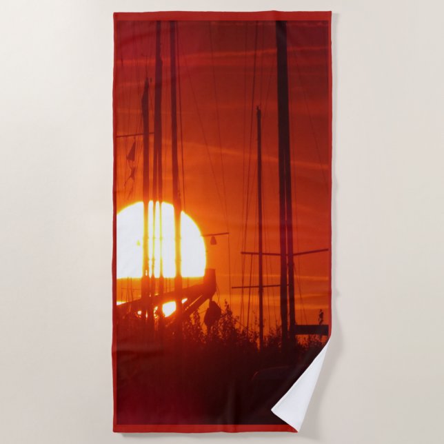 Mysterious Sunset Beach Towel (Front)