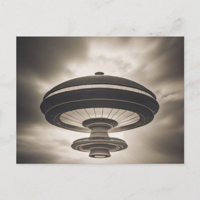 Mysterious UFO Alien Spacecraft Postcard (Front)