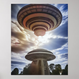 Mysterious UFO Poster