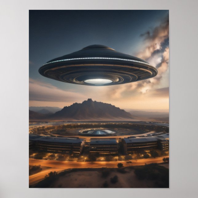 Mysterious UFO  Poster (Front)
