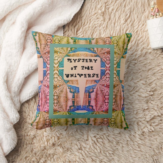 Mysterious Universe Psychedelic Retro  Throw Pillow (Blanket)