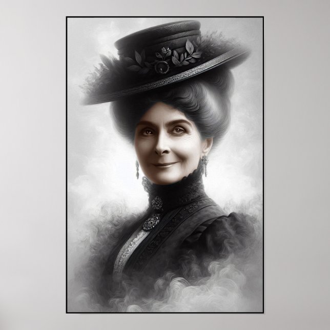 Mysterious Victorian Woman Portrait Art Poster (Front)