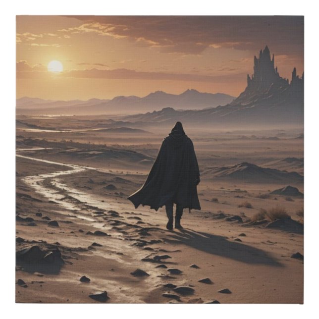 Mysterious Wasteland Faux Canvas Print (Front)
