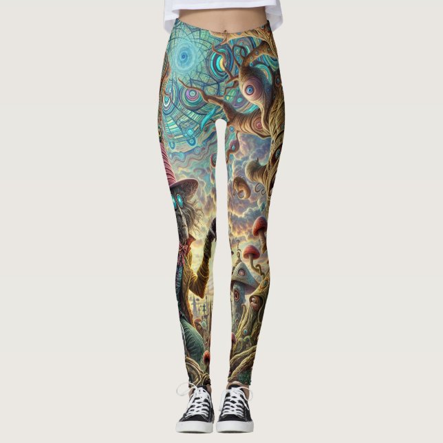 Mysterious Whimsical Hatter Leggings (Front)