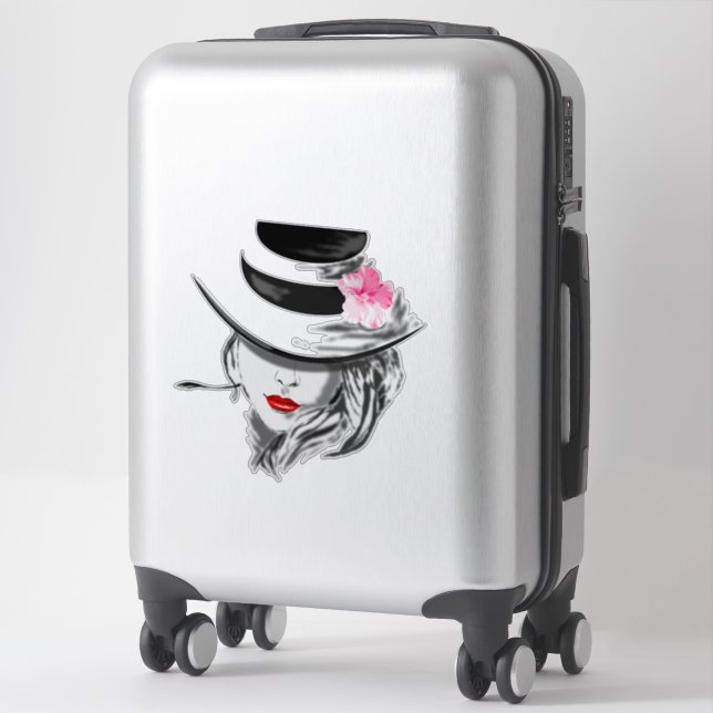 Mysterious Woman Sticker (Suitcase)