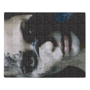 Mysterious Woman with Raven Jigsaw Puzzle