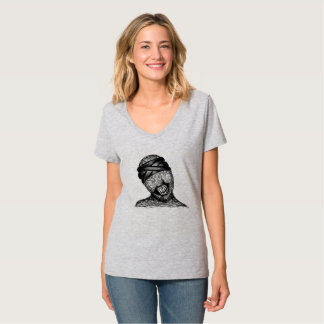 Mysterious Wrapped Face – Dark Art T-shirt Design