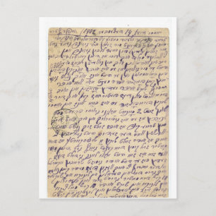 Mysterious writing (Yiddish?) postal card 1902
