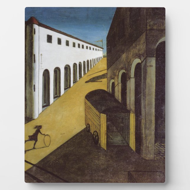 Mystery And Melancholy By Giorgio De Chirico Plaque (Front)