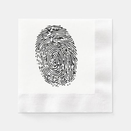 Mystery Black Fingerprint Paper Napkins