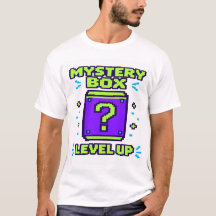 Mystery Box Level Up Retro 8 Bit Pixel Gamer T Shi